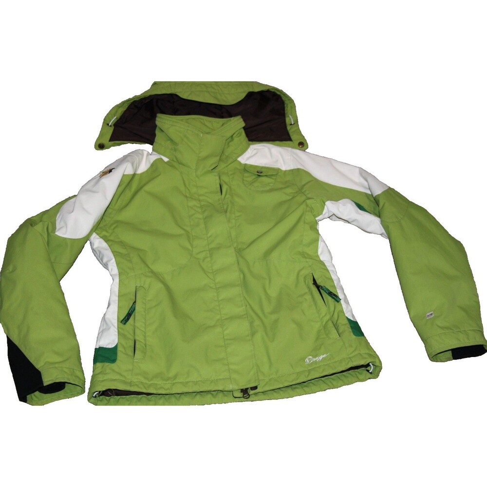 Orage Women's Ski Snowboard Jacket Coat Small Winter Sports Green White Hooded S